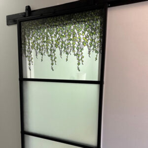 Glass Door with Vegetation in Midstate Infusion Center